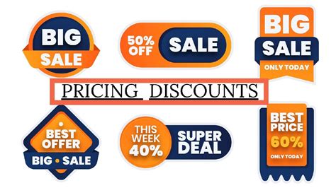 Types of discounts to look for: